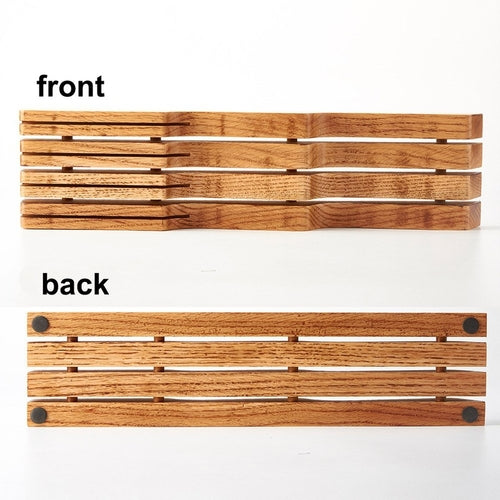 Soporte para Cuchillos de Cocina de Madera de Roble