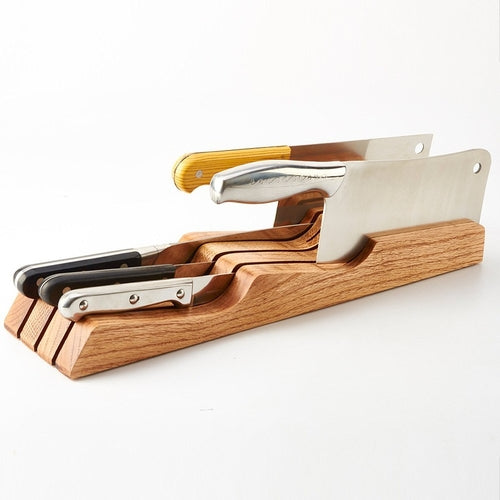 Soporte para Cuchillos de Cocina de Madera de Roble