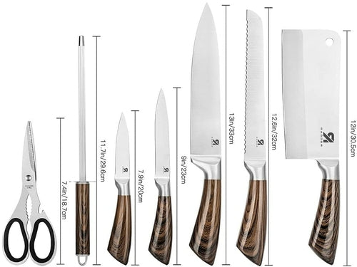 Set de Cuchillos de Cocina 8 Piezas con Base Organizadora