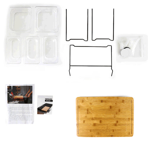 Set de Tabla de Cortar Extensible de Bambú Ecológica