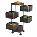 Carrito Organizador Giratorio de Cocina de 5 Niveles